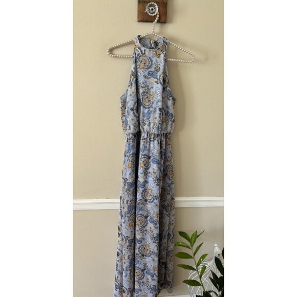 Altar'd State Womens Size Small Blue Floral Paisley Maxi Dress Sleeveless - Picture 1 of 5